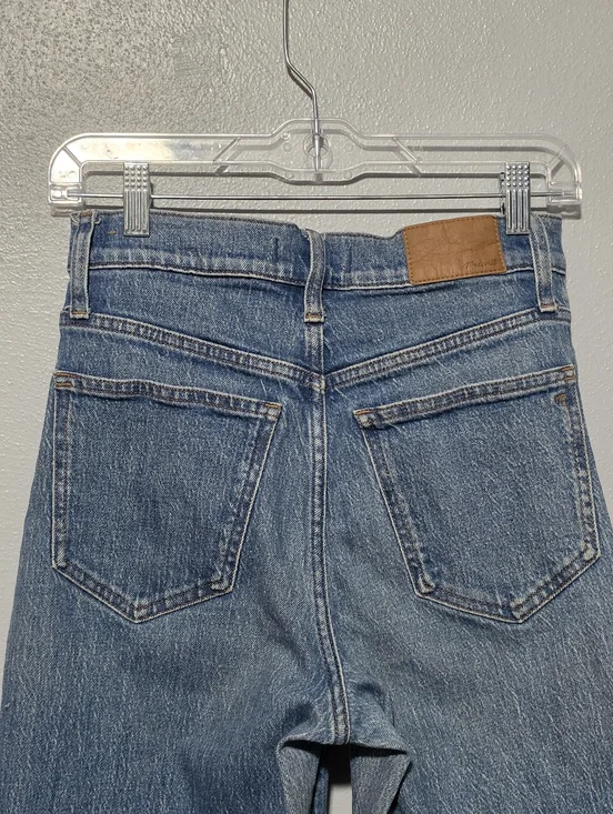MADEWELL Perfect Vintage Wide Leg High Rise Jeans Womens 26 Blue Model Off Duty - Picture 6 of 8